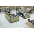 618 popular hot selling custom made latest design low steel green material partition 4 seats workstation